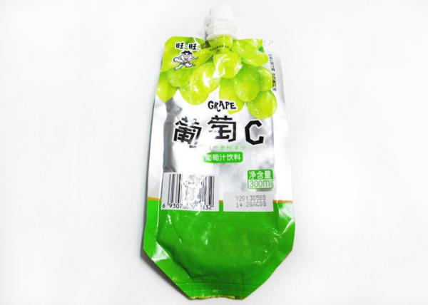 Custom Printed Stand Up Spout Pouch Heat Sealing For Juice Or Jelly