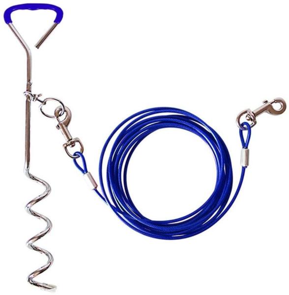 8 mm de diamètre imperméable à l'eau pivotante chien attacher le piquet jusqu'à 120 lbs 40cm 45cm