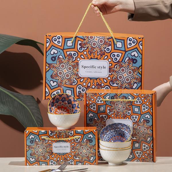 Dinnerware Set Ceramic Dinner Set Bohemian Bowl Plate Mug Stoneware Party Tableware