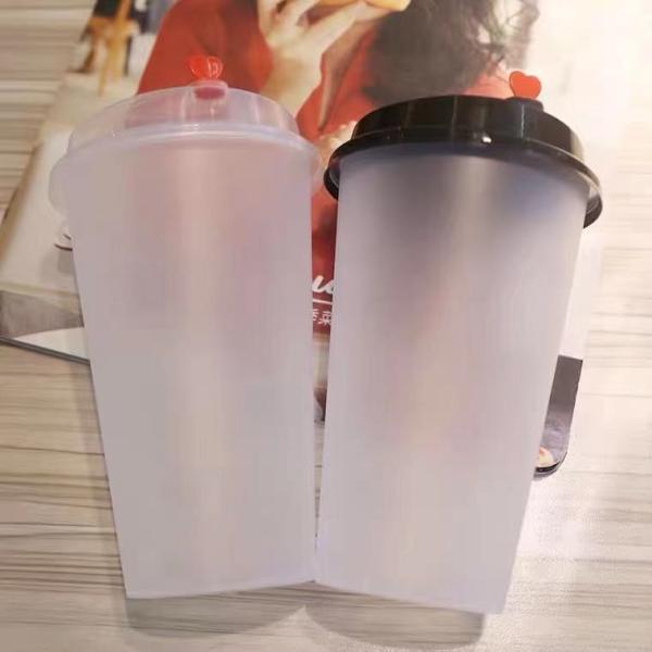 BPA Free Round PP Cup with Flat/Dome Lid for Hot and Cold Beverages In Party