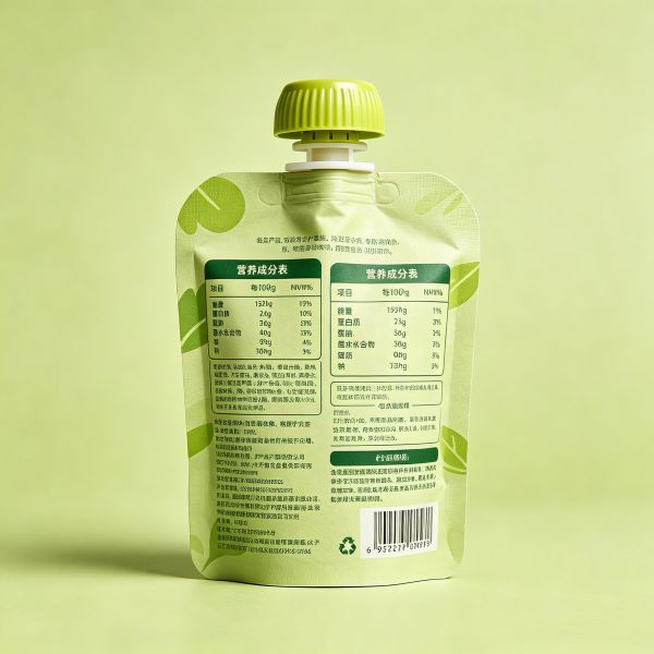 Premium Sustainable Baby Food Packaging - 100% Compostable Spout Pouch for Eco-Conscious Brands