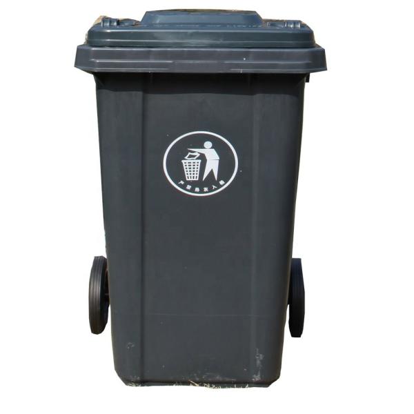 Hospital recycle outdoor 240L trash can plastic dust bin with wheels