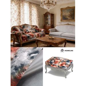French Impressionist Oil Painting Printing Velvet For Home Textile