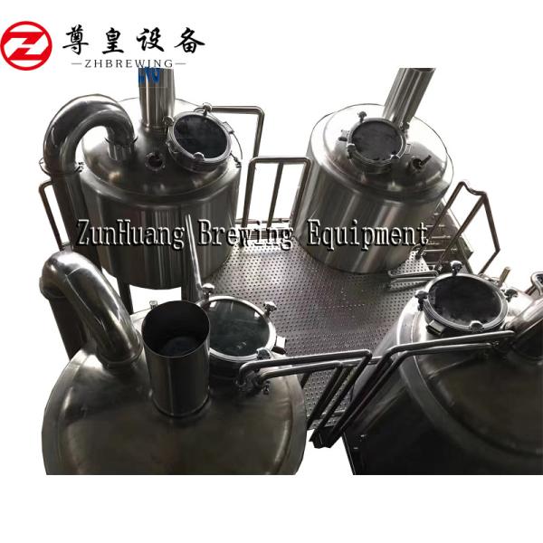 SS304 1500L Commercial Beer Brewing Equipment Pickling Passivation Inner Surface