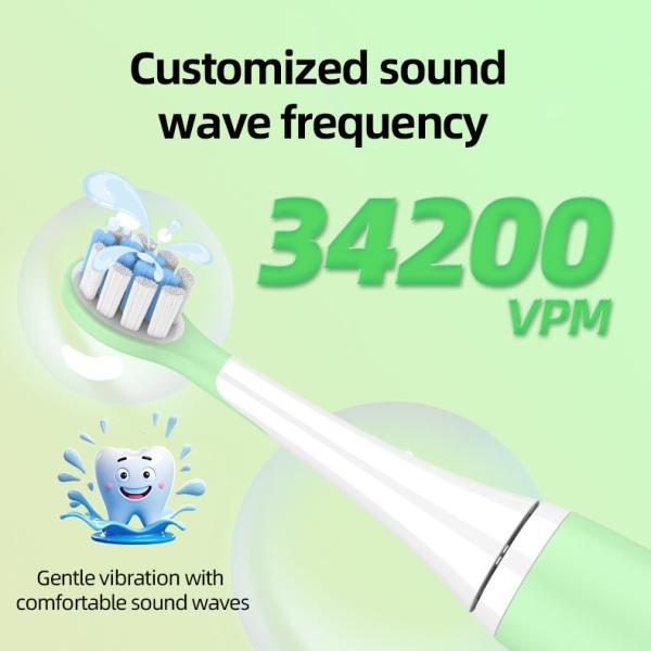 Children's IPX7 Waterproof Toothbrush Rechargeable Soft Bristle electric toothbrush For Kids