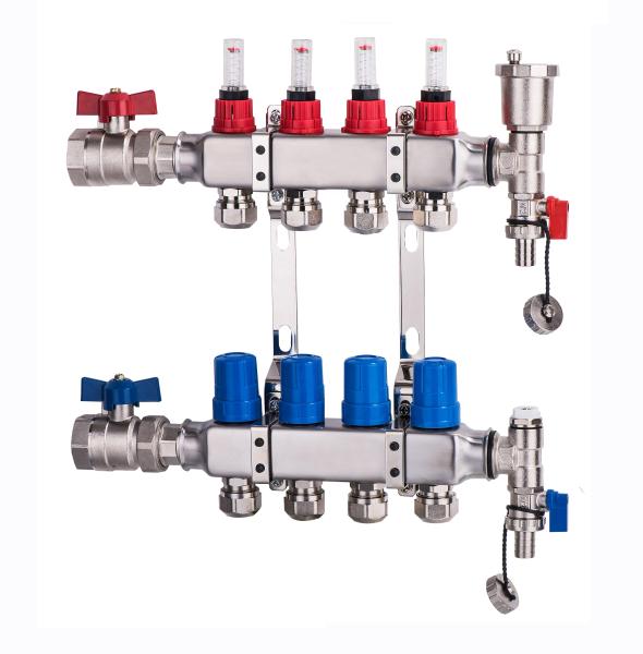 1 G 304 Stainless Steel underfloor heating manifolds