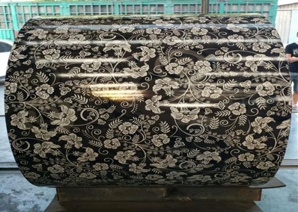 Printing Flower PPGI Steel Coil Color Customized For Decoration / Construction