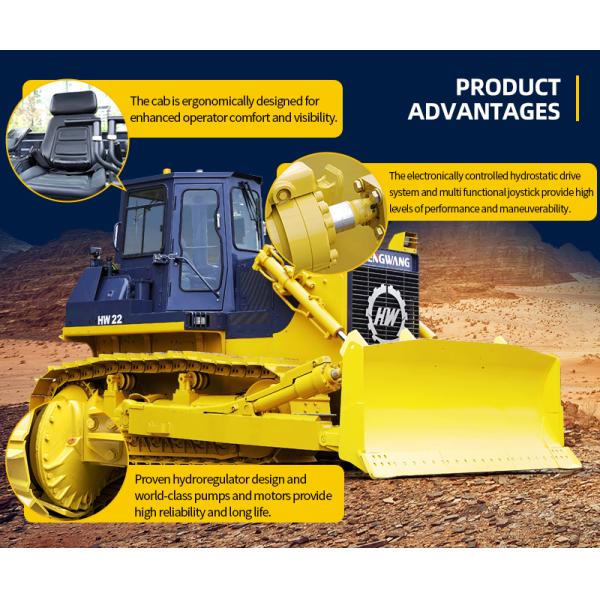 Construction Site 120KW Crawler Bulldozer