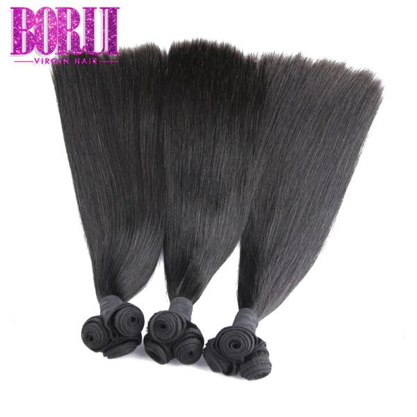 Trama natural tirada dobro reta de seda do cabelo da cor do nível superior do cabelo humano de Funmi