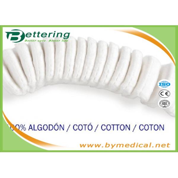 100% Pure Cotton Zig Zag Cotton Wool Roll , Absorbent Cotton Wool Pleat