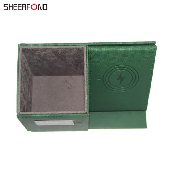 OEM Green Wireless Charging Pen Holder With Mobile Phone Holder