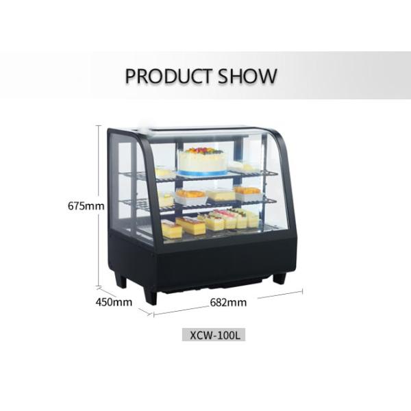 Stainless Steel R600a Refrigerant 100L Cake Showcase Refrigerator