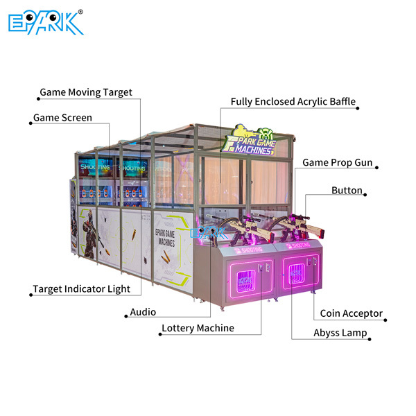 Epark's Latest Shooting Machine Colorful Shooting Provides A Realistic Shooting Experience With A Fully Enclosed Trajectory