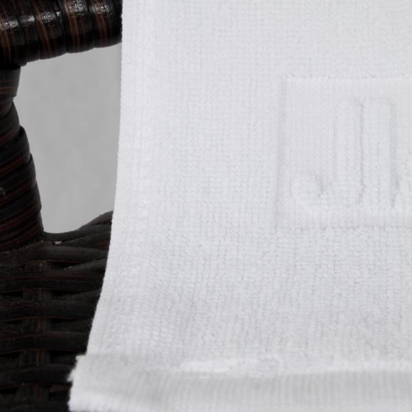 Полотенца руки хлопка роскошного жаккарда белые