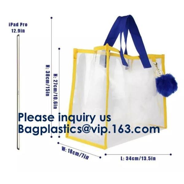 Women Summer Casual Tote Bag New High Quality Candy Color Hologram Bag Female Transparent Clear Beach Pvc Plastic Bag