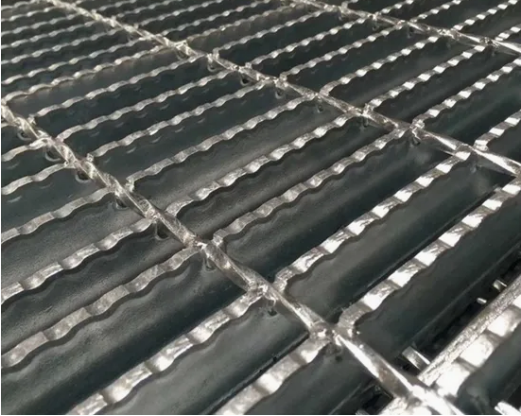 Heavy Duty Galvanized Steel Welded Serrated Anti-slip Trench Cover Floor Bar Grating