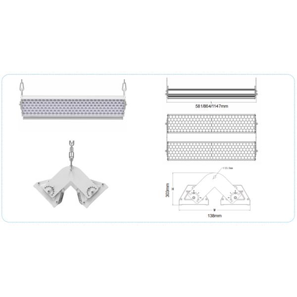 AC100 ~ 277V LED High Bay Light Гарантия 5 Для кладового спортивного тренажерного зала Шахтная промышленность
