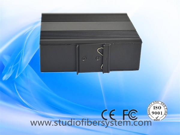 1Port Din Rail Industrial Gigabit Fiber Media Converter over SM/MM fiber to 20~80Km