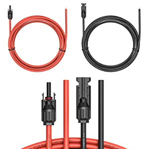 DC 10AWG PV Photovoltaic Solar Cable With Waterproof Connectors