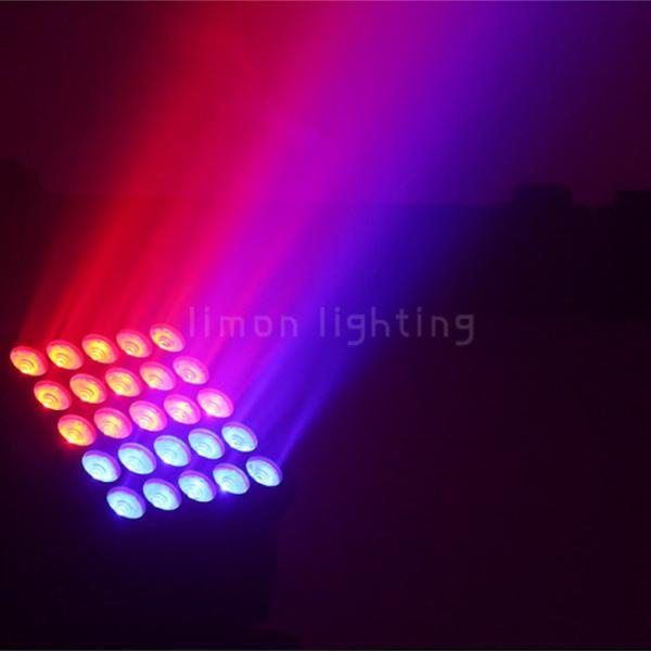 360° Unlimited Rotation 25x15w RGBW Cree LED Matrix Beam Wash Moving Head Light