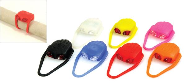 Durable Silicone LED Bike Lights For Bicycle Riding Rigid Material Colored