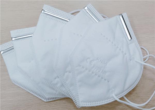 White KN95 Disposable Pollution Mask , FFP2 Face Mask 10.5x15.5cm Size