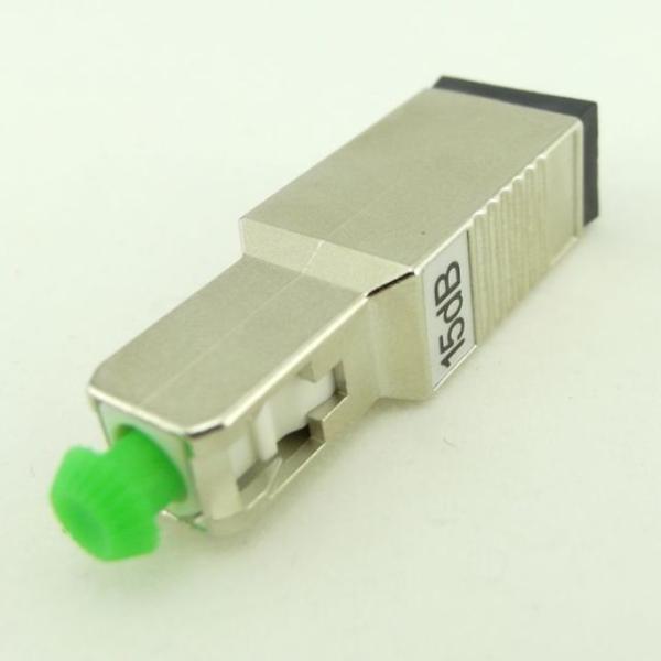 15dB SC UPC APC Fiber Optical Attenuator Female to Male Type Metal Housing