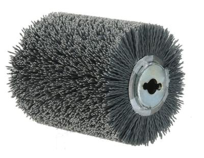 46-100 escova da roda de Grit Fine Nylon Corded Cylinder que lixa para o tratamento de superfície de madeira