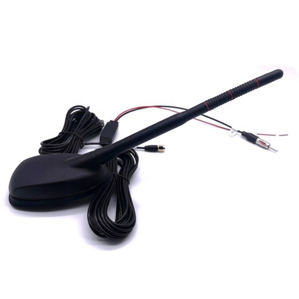 Car GPS + FM Combination External Shark Fin Antenna with 28dBi Gain for Universal Fitment Signal Boost
