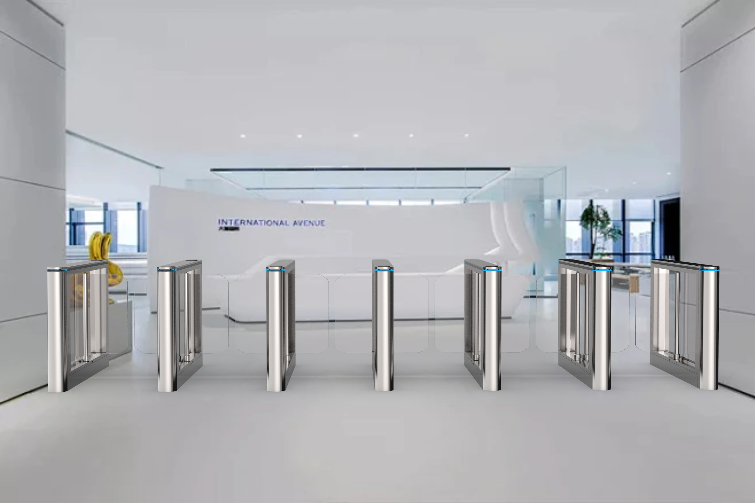 Turboo High-end Office Buildings Fast Pass with Automatically Lock Alert System B303