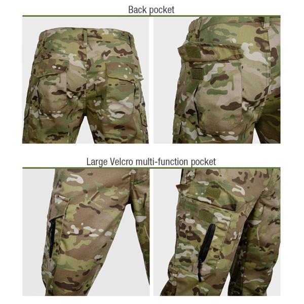 Khaki Acu Pants Custom Military Uniforms Waterproof Tactical Cargo Pants For Men