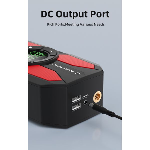 12V Multifunction Automobile Jump Starter For Car  Emergency Jump Starter With Tire Inflator