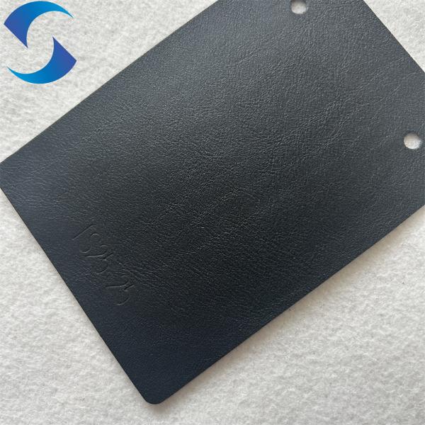 Tissu simili cuir PVC à motif 3D en relief pour la décoration intérieure, couleur noir classique pour voiture