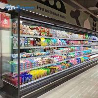 Armário mais fresco vertical do refrigerador do ar do supermercado do multi refrigerador aberto nivelado da exposição