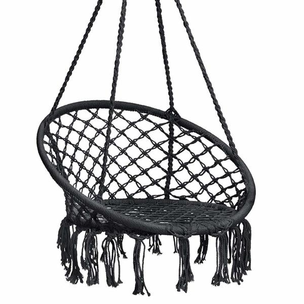 Macrame tecido à mão corda de algodão Swing Chair Boho hammock cadeira suspensa