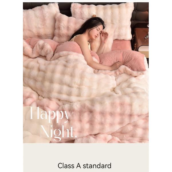 2023 Горячие кроличьи волосы 4-х кусочек набор в кроличьей бархатный молочный бархатный для одноразового дома