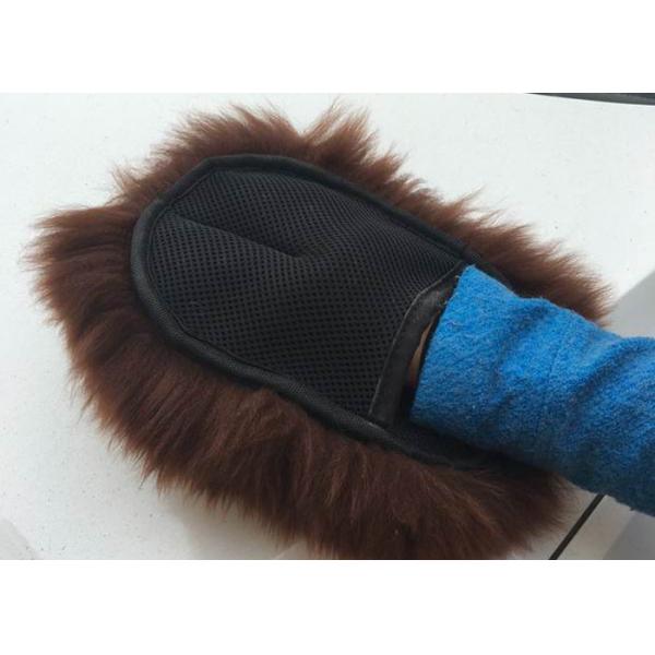 Mitón del túnel de lavado de la zalea de la lana merina ultra suavemente con diseño no- del rasguño