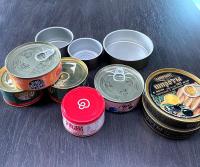 200 Gram Round Tinplate Packaging Can Packed With Beef / Fish / Food Grade Inner Coating