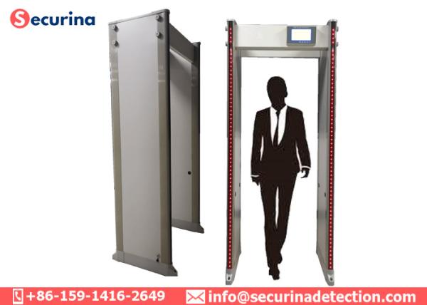 15W Low Voltage Metal Detector Gate , Metal Walk Through Gate 8/16/24/33/45 Zones Optional