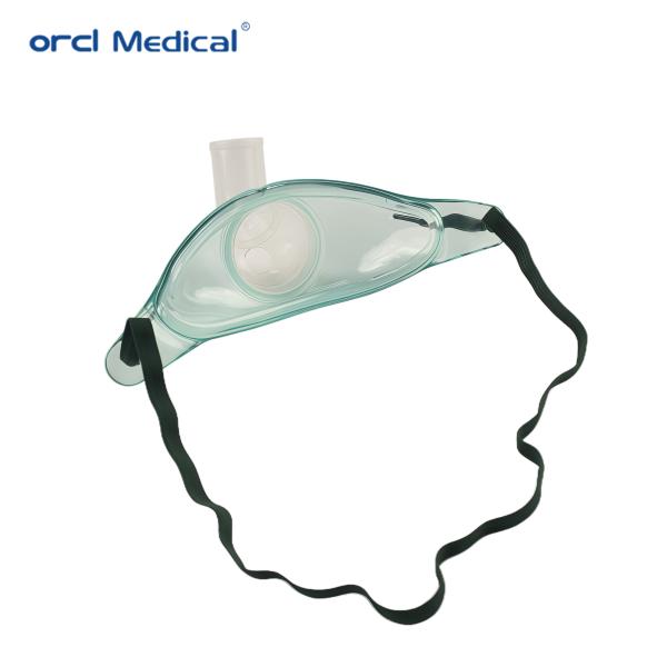 Mascarilla de traqueotomía de oxígeno desechable de PVC médico, ligera y cómoda