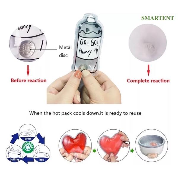 Transparent Reusable Hand Warmer Mini Kettle Shape 11.5 x 6.5CM