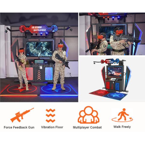 Игроки машины видеоигры 2 стрельбы зомби взаимодействующие VR