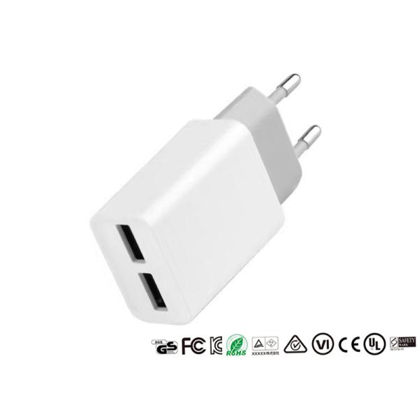 OEM Smartphone 2 Ports USB Charger 2.1A Portable Travel Wall Adapter For Mobile Phone