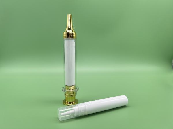 Cosmetic Syringe 10ml Bottle Refillable Eye Cream Bottle Screen Printing
