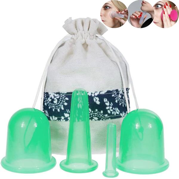 Class I Certification Soft Silicone Vacuum Cupping Cup Set for Manual Massage Therapy