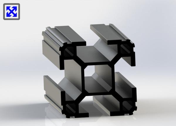 50 * 50 Black Anodized T Slot Aluminum Profile Over 2.0mm Thickness T5 State