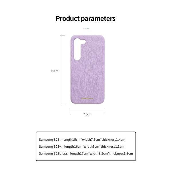 OEM/ODM Genuine Leather Camera Protection Phone Case for SAMSUNG Classic Pebble Grain