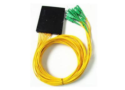 Yellow Plc Optical Splitter , LSZH Fiber Optic 1x16 Plc Splitter Jacket For FTTX Systems