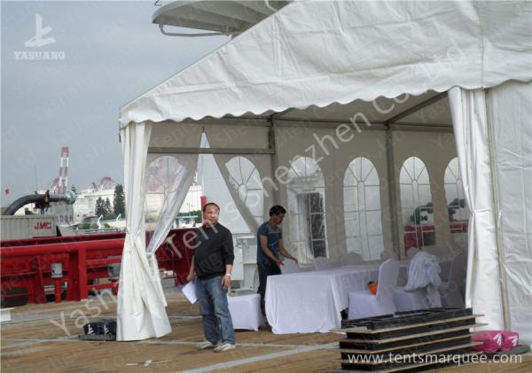 Rustless Hard Aluminum Structure Garden Party Canopy Tents White PVC Fabric