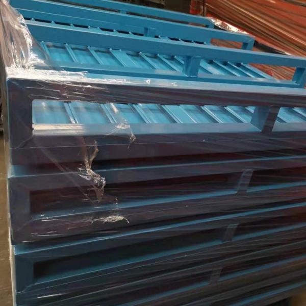 Palette d'acier d'entrepôt industriel sur mesure Palette d'acier lourd de 2 voies